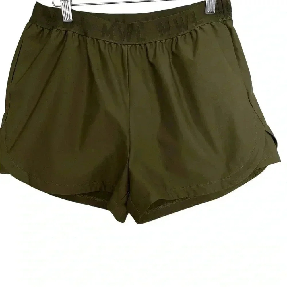 Madewell olive green athletic Allways Pull-On MWL Short size M - Picture 2 of 5